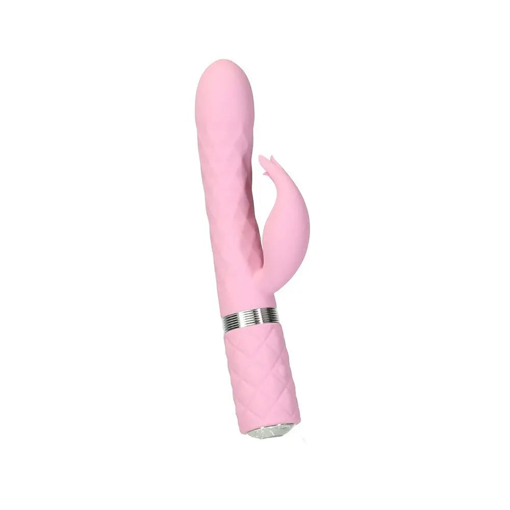 Bms enterprises silicone pink rabbit vibrator 9.4 inch - peaches and screams