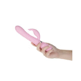 Bms enterprises silicone pink rabbit vibrator 9.4 inch - peaches and screams