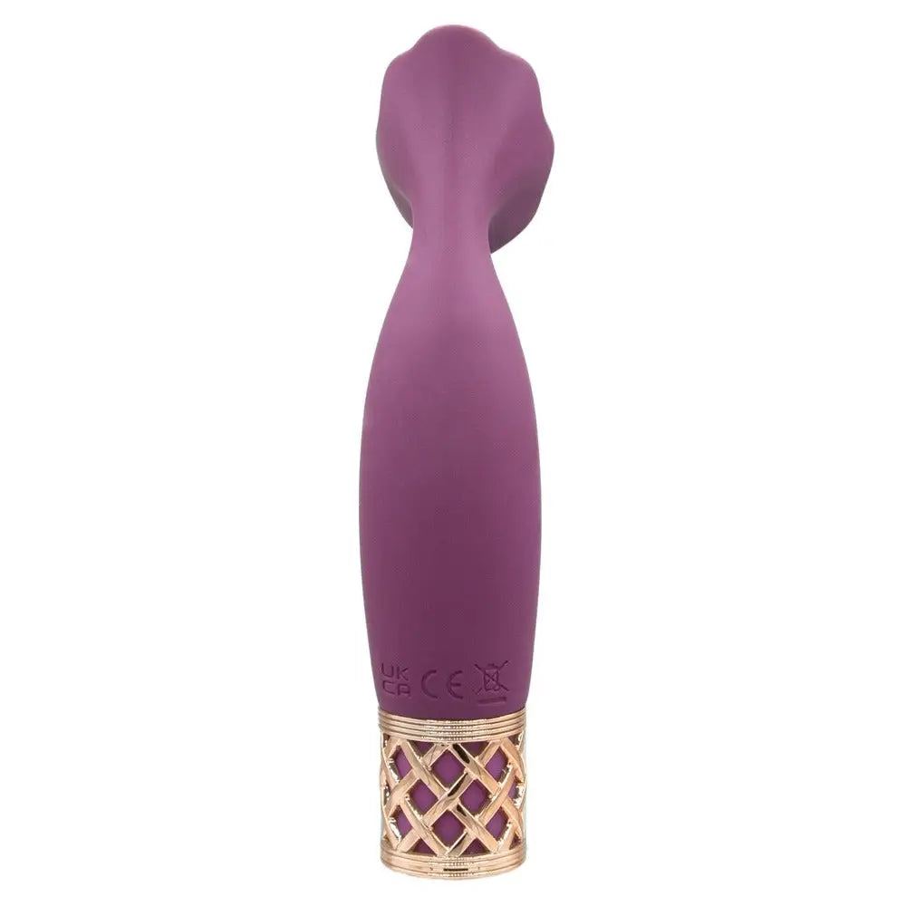 Bms silicone purple rechargeable clitoral massager 5.2 inch - peaches and screams
