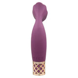 Bms silicone purple rechargeable clitoral massager 5.2 inch - peaches and screams