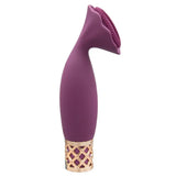 Bms silicone purple rechargeable clitoral massager 5.2 inch - peaches and screams