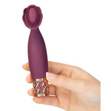 Bms silicone purple rechargeable clitoral massager 5.2 inch - peaches and screams