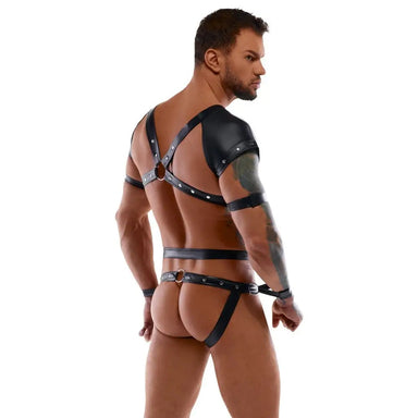 BDSM Bondage Leather Bra Harness With Shackles -  Norway