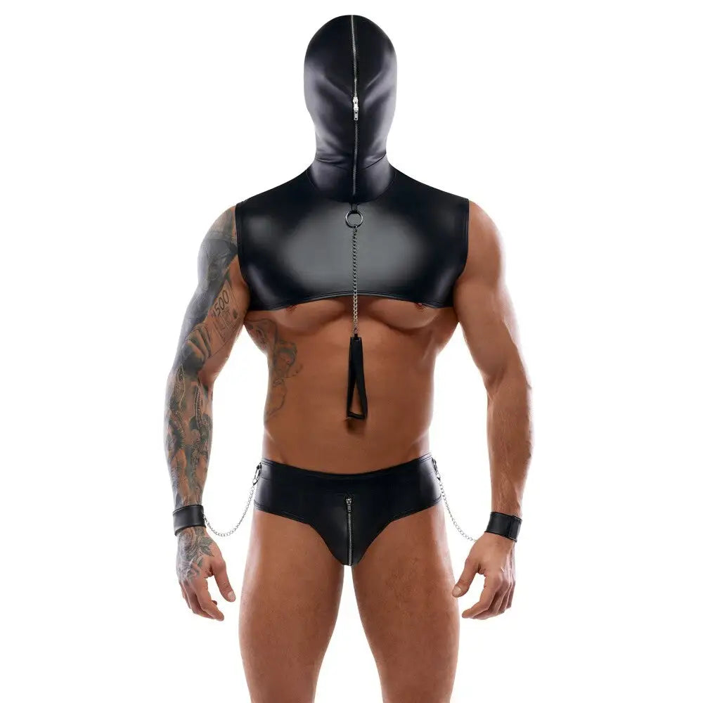 Bondage set with soft restraints and sensory accessories - peaches and screams