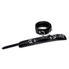 Bound leather ankle restraints - bondage restraints peaches and screams