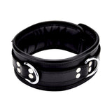 Bound leather collar - bondage collars peaches and screams
