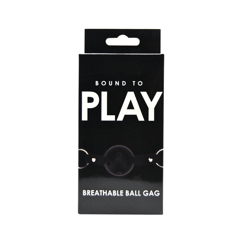 Bound to play breathable ball gag black - gags peaches and screams