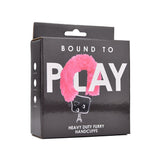 Bound to play. Heavy duty furry handcuffs pink - bondage restraints peaches and screams