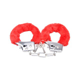 Bound to play. Heavy duty furry handcuffs red - bondage restraints peaches and screams