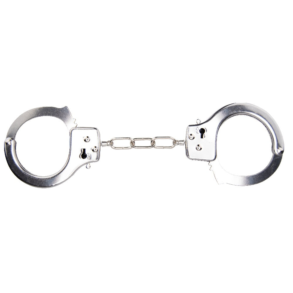 Bound to play heavy duty metal handcuffs - bondage restraints peaches and screams