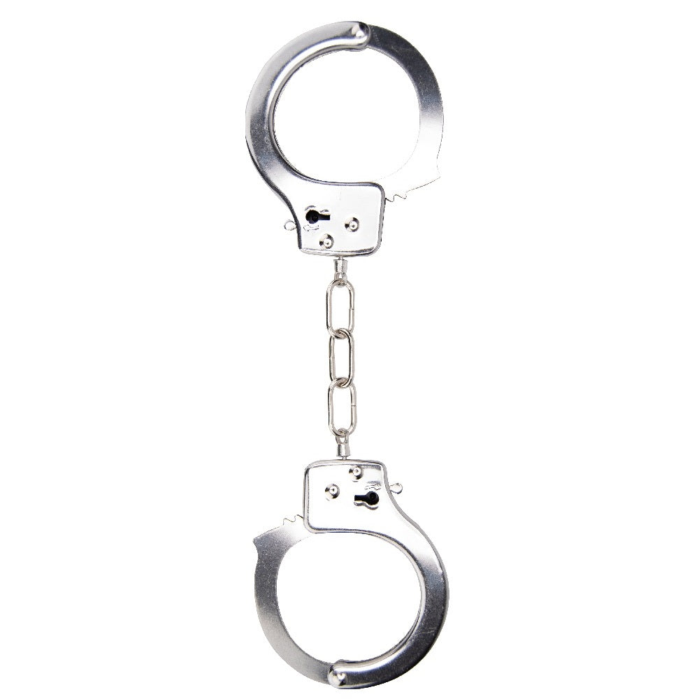 Bound to play heavy duty metal handcuffs - bondage restraints peaches and screams
