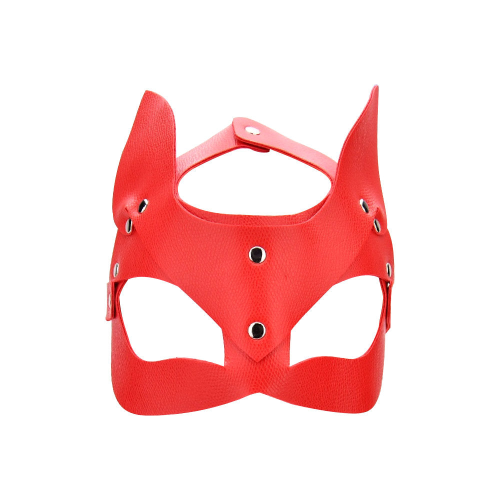 Bound to play kitty cat face mask red - peaches and screams