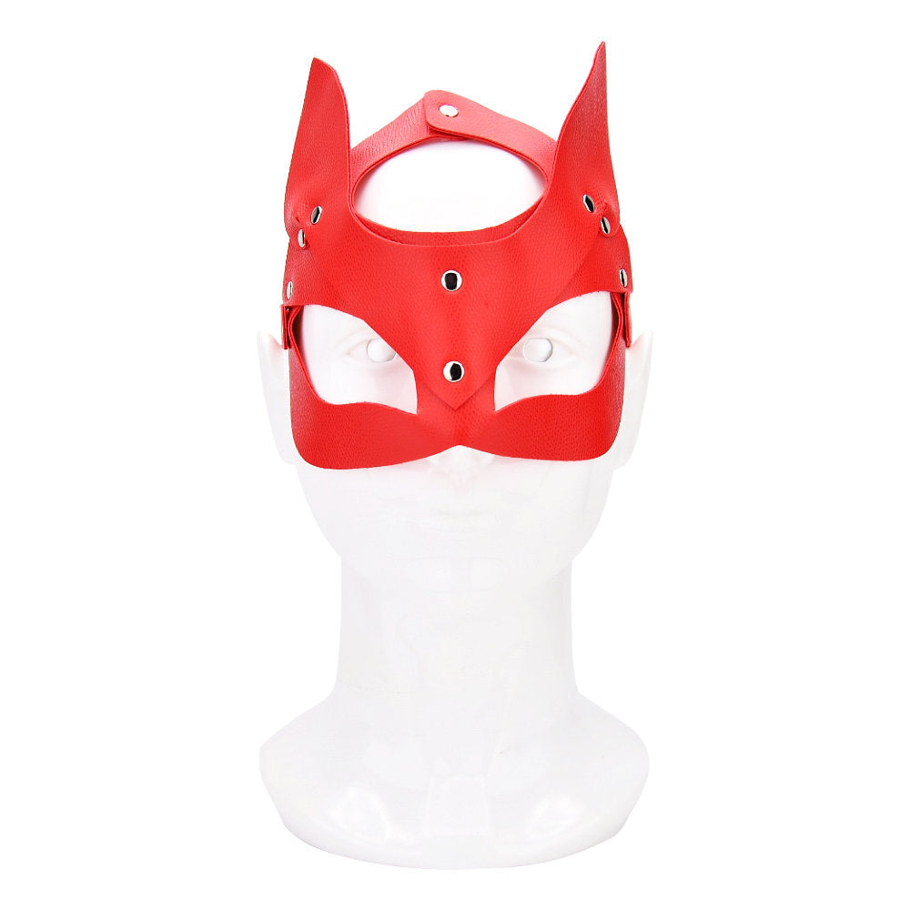 Bound to play kitty cat face mask red - peaches and screams