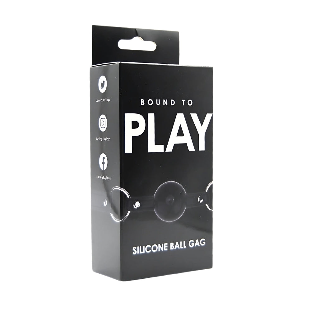 Bound to play silicone ball gag - gags peaches and screams