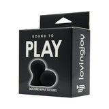 Bound to play silicone nipple suckers - clit and nipple clamps peaches and screams