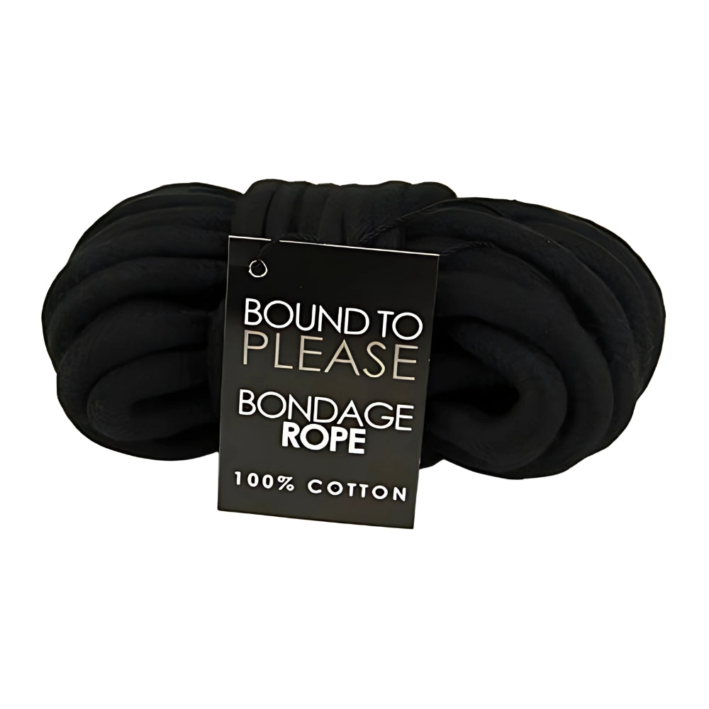 Bound to please bondage rope black - bondage restraints peaches and screams