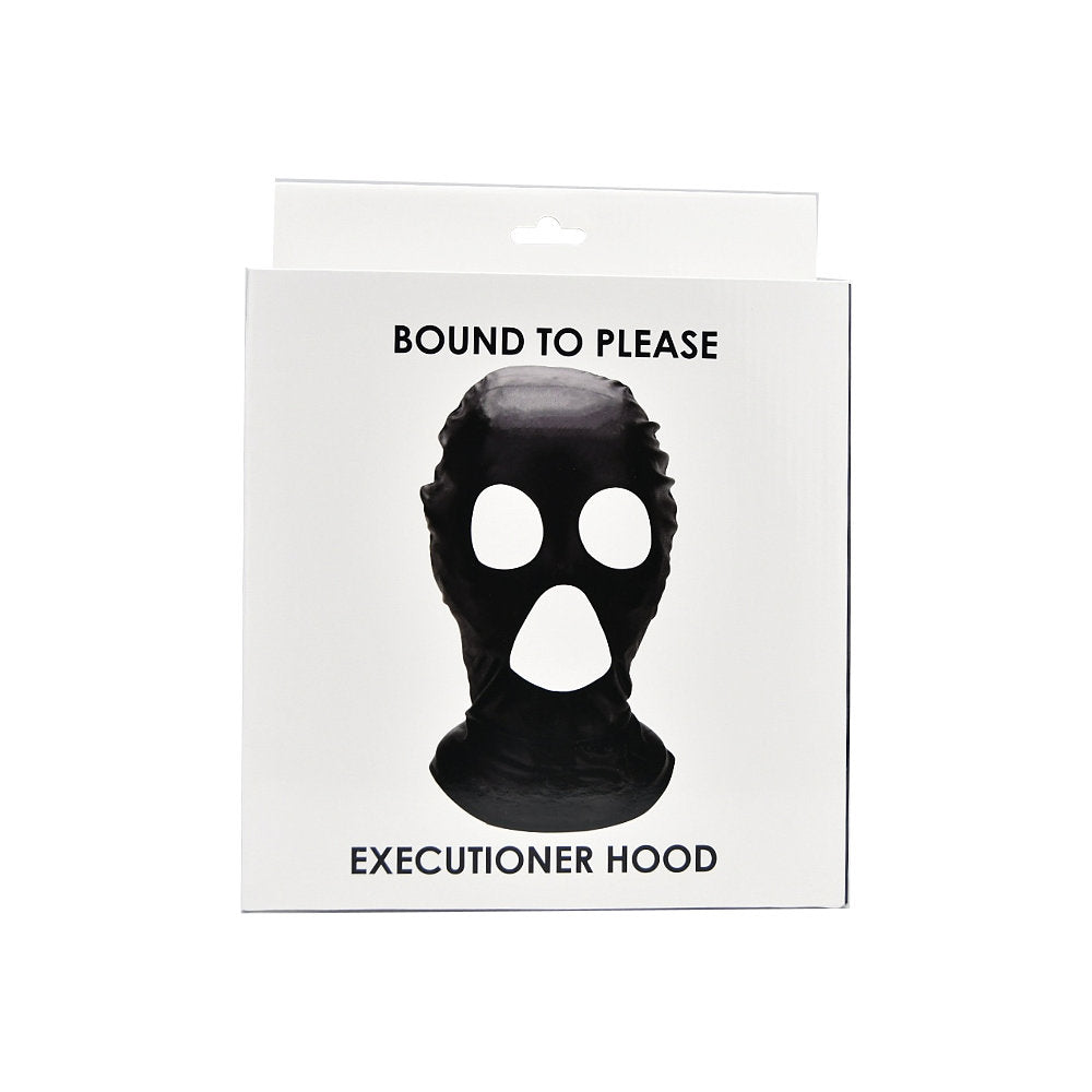 Bound to please executioner hood - blindfolds peaches and screams