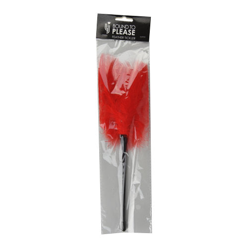 Bound to please feather tickler red - spanking paddles and floggers peaches and screams