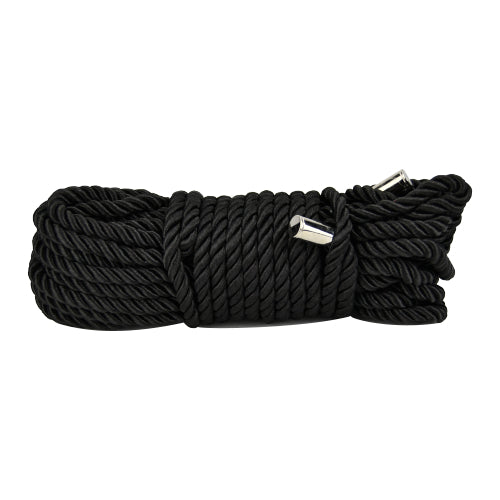 Bound to please silky bondage rope 10m black - bondage restraints peaches and screams
