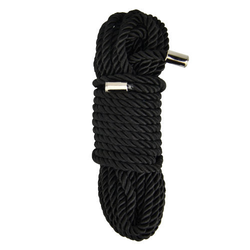 Bound to please silky bondage rope 10m black - bondage restraints peaches and screams