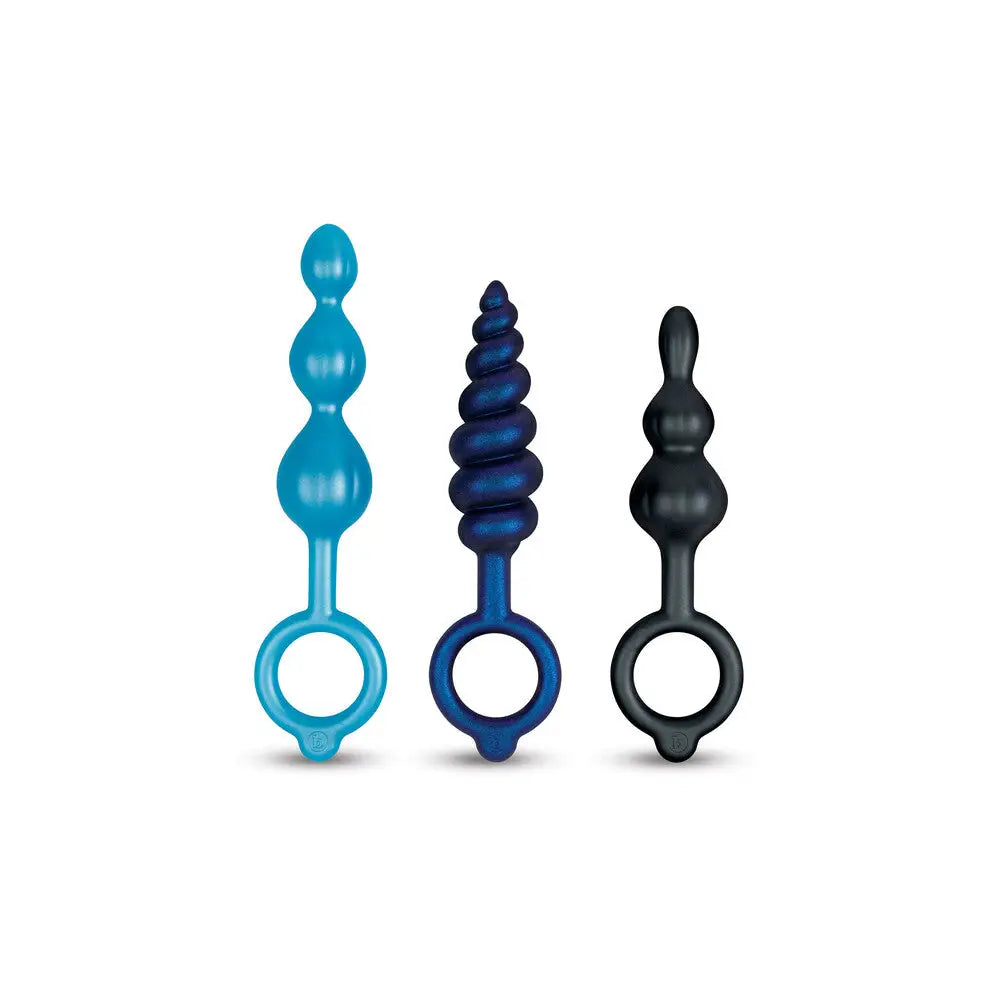 Bvibe beaded butties bundle silicone anal training set - peaches and screams