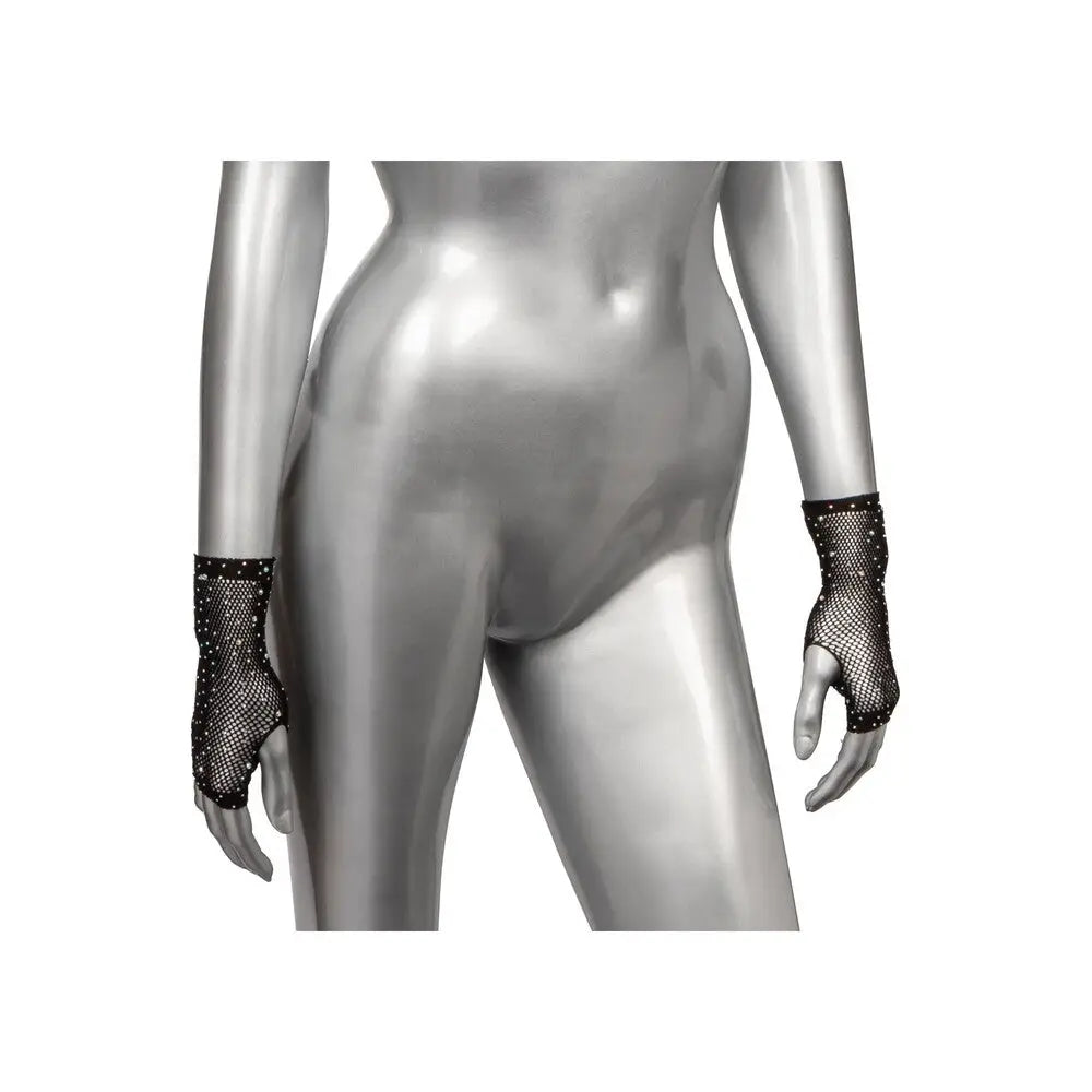 Calexotics radiance fingerless gloves with studded gems - peaches and screams