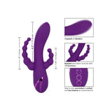California exotic 8 inch silicone purple rechargeable g spot vibrator - peaches and screams