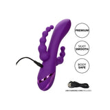 California exotic 8 inch silicone purple rechargeable g spot vibrator - peaches and screams