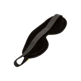 California exotic black faux leather blackout eye mask - peaches and screams