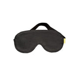 California exotic black faux leather blackout eye mask - peaches and screams