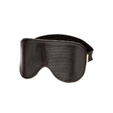 California exotic black faux leather blackout eye mask - peaches and screams