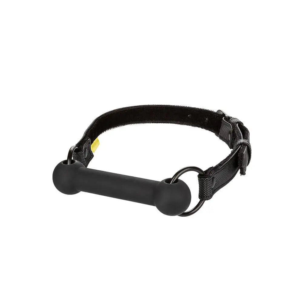 California exotic faux leather gag with silicone bar - peaches and screams