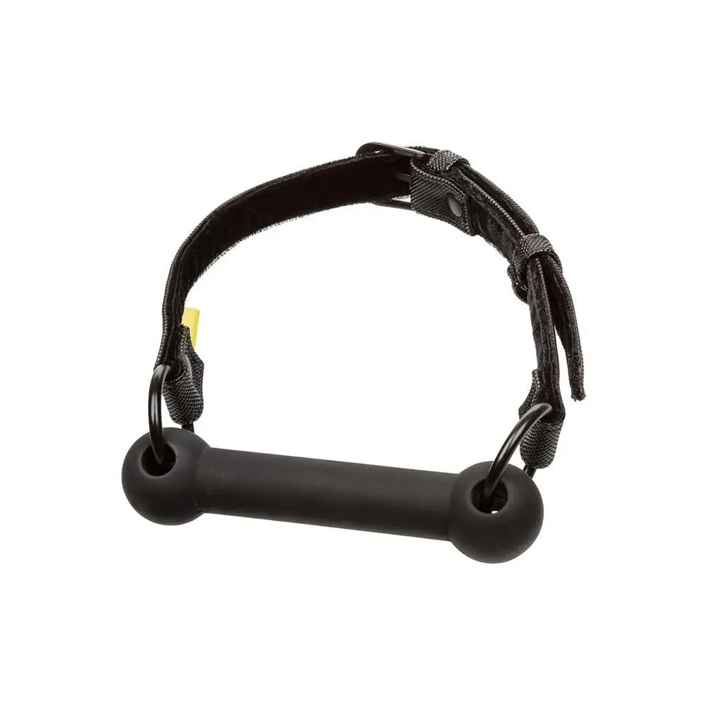 California exotic faux leather gag with silicone bar - peaches and screams