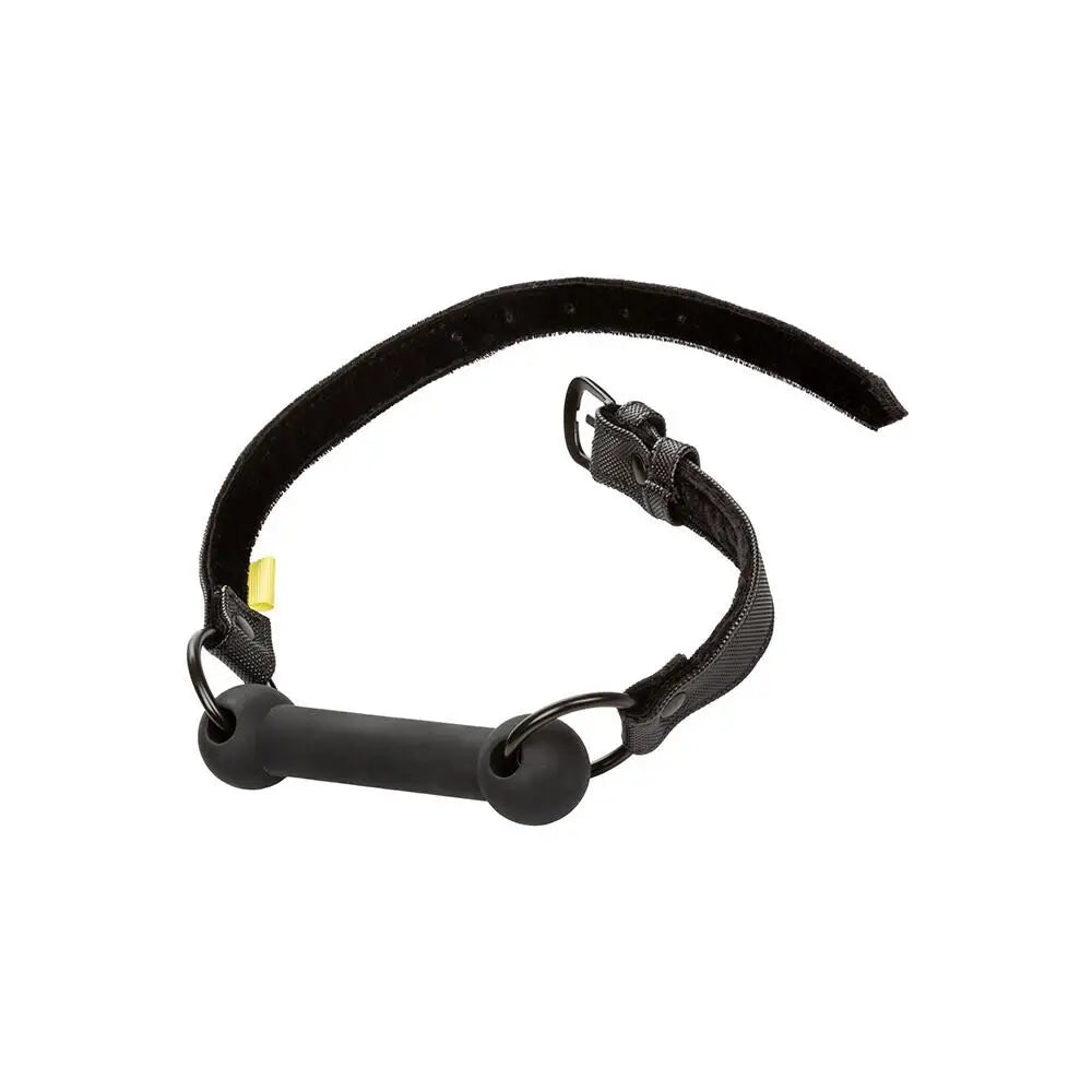 California exotic faux leather gag with silicone bar - peaches and screams