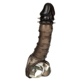 California exotic jelly grey stretchy penis sleeve with ring - peaches and screams