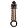 California exotic jelly grey stretchy penis sleeve with ring - peaches and screams