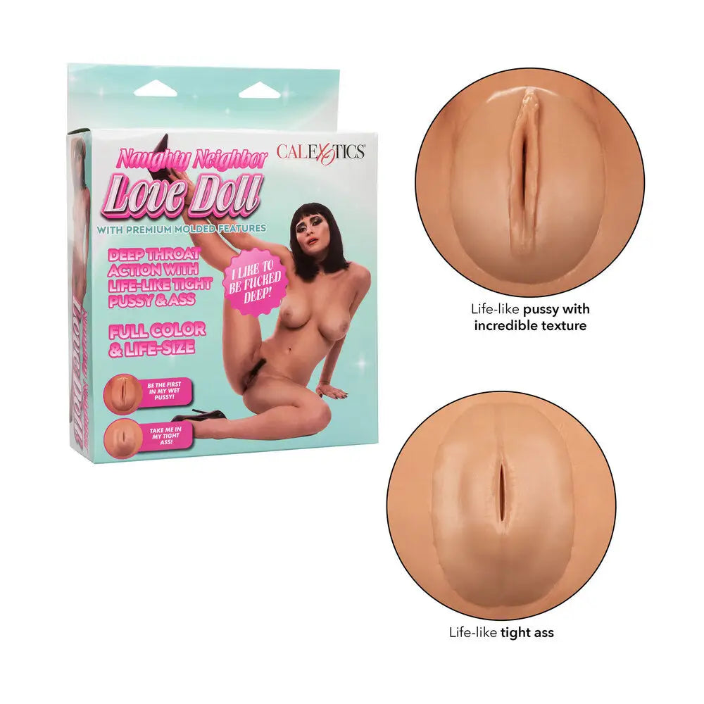 California exotic naughty vinyl flesh brown love doll - peaches and screams