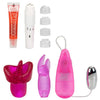 California exotic pink waterproof clitoral massager kit - peaches and screams