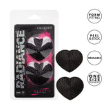 California exotic radiance black heart rhinestone pasties - peaches and screams
