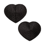 California exotic radiance black heart rhinestone pasties - peaches and screams