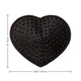 California exotic radiance black heart rhinestone pasties - peaches and screams