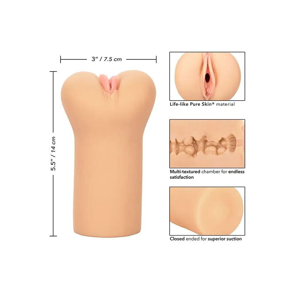 California exotic realistic feel flesh pink vagina masturbator - peaches and screams