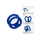 California exotic silicone blue dual cock cage - peaches and screams