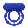 California exotic silicone blue stretchy rechargeable ring - peaches and screams