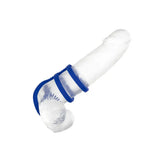 California exotic silicone blue triple ring cock cage - peaches and screams