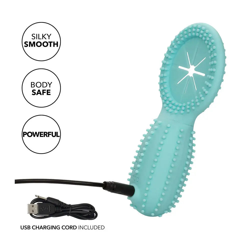 California Exotic Silicone Green Rechargeable Cock Ring - Peaches and Screams