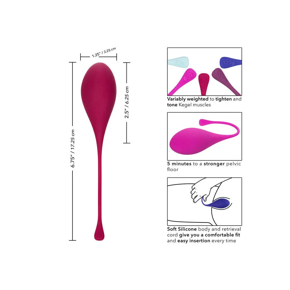 California exotic silicone kegel training 5 piece set - peaches and screams