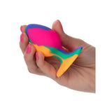 California exotic silicone medium 3 inch tie dye butt plug - peaches and screams