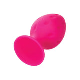 California exotic silicone pink butt plug suction cup set - peaches and screams