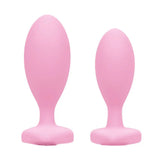 California exotic silicone pink crystal booty duo butt plugs - peaches and screams